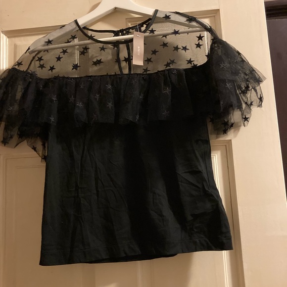 J. Crew Tops - J.Crew Star Tulle Blouse